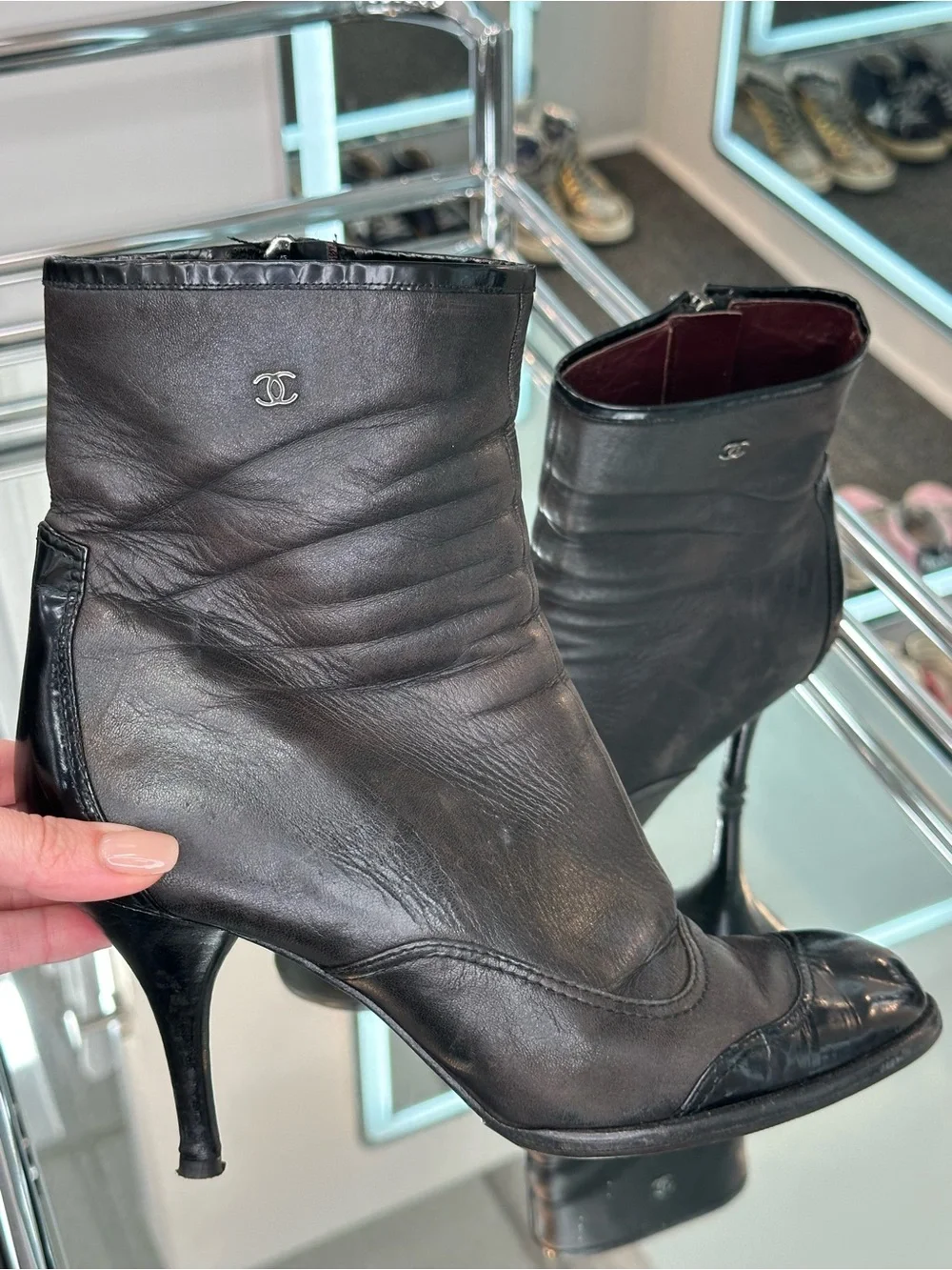 CHANEL heeled ankle